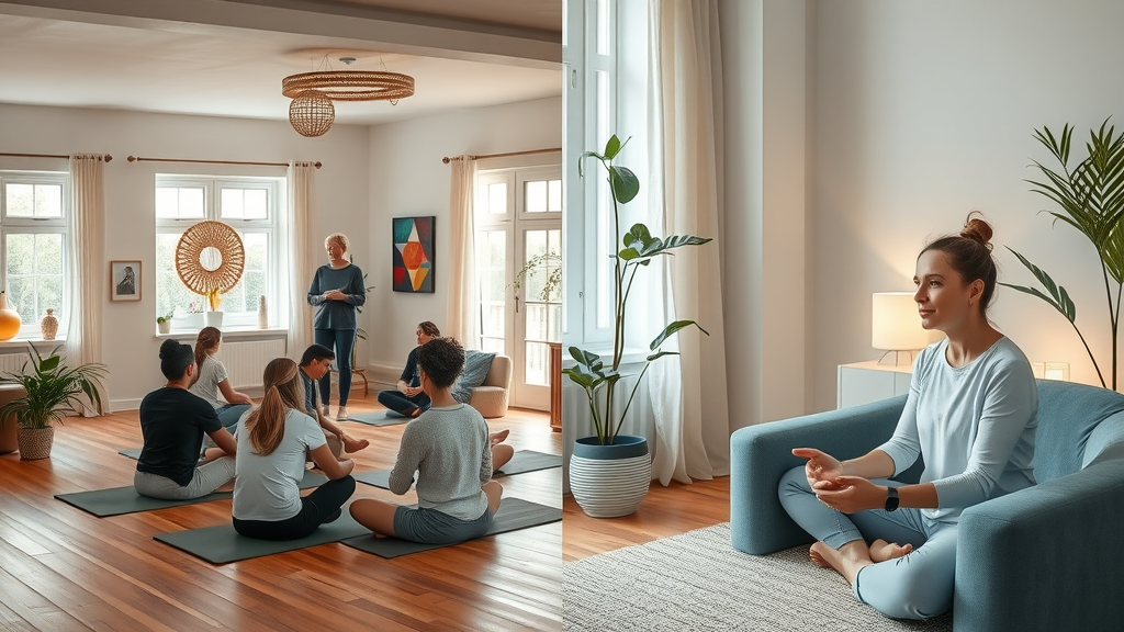 Comparison of group class and private session for classes and individual sessions options