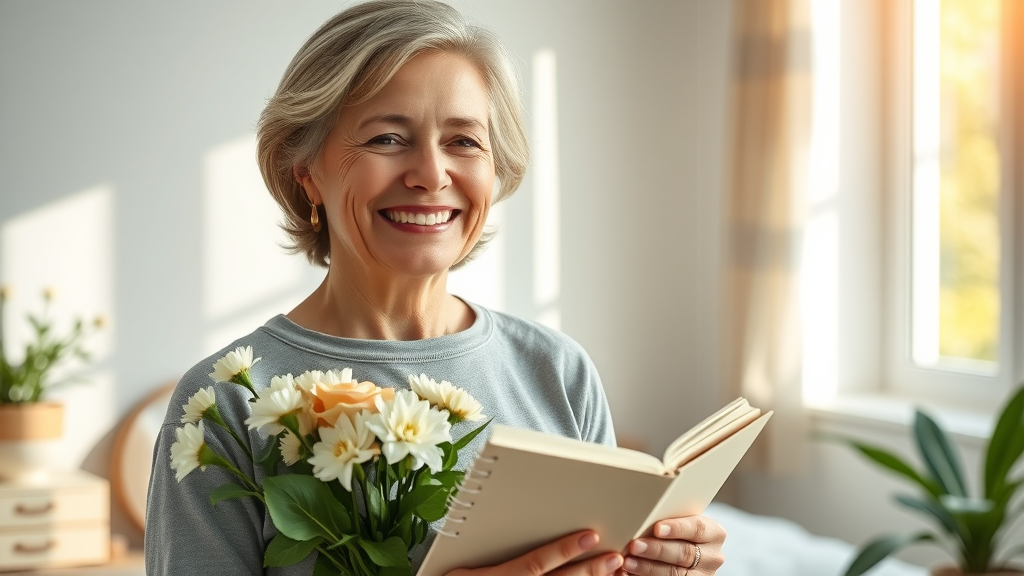 Empowered woman celebrates proactive health with women