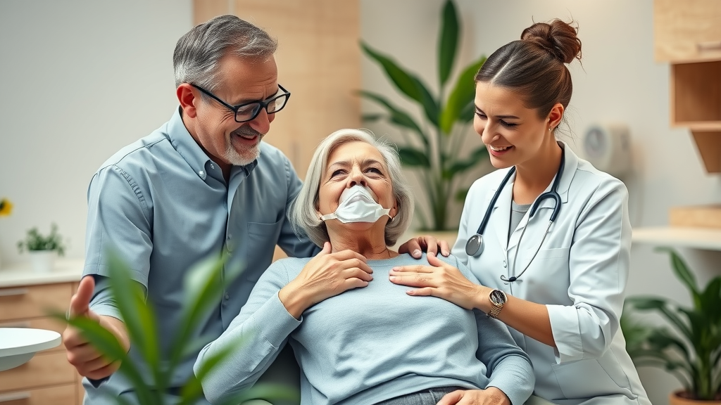 Sedation dentistry options help nervous dental patient relax in clinic