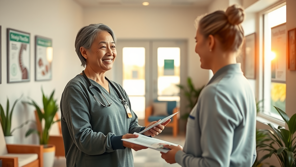 Welcoming chiropractic clinic atmosphere for migraine chiropractic therapy patients