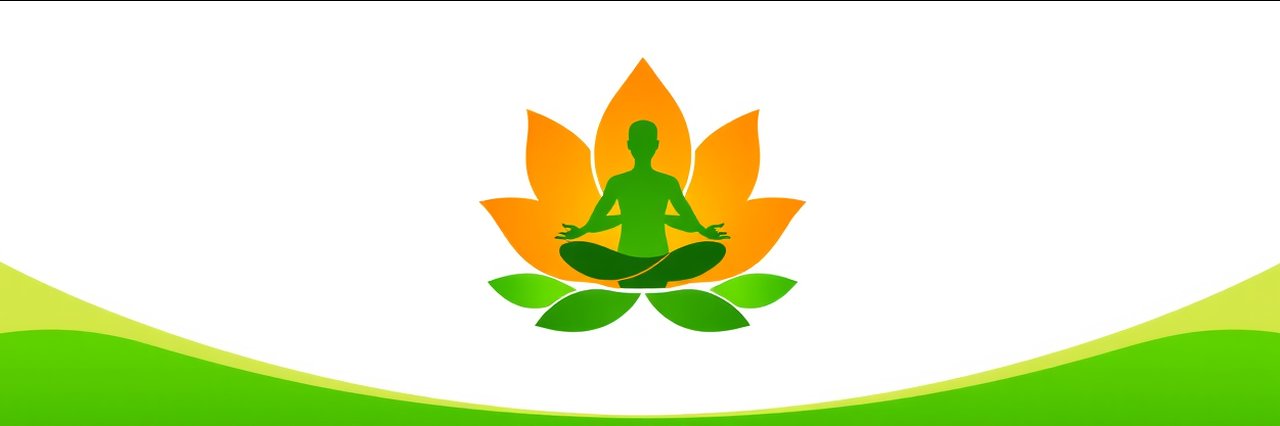 Functional medicine treatment logo with abstract lotus and meditating figure