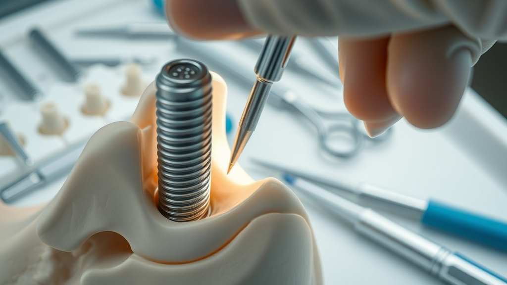 Surgical dental implant placement showing advanced dental implants solutions